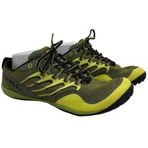 Merrell Mens 9 Trail Glove Cross Trainer Shoes Neon Yellow Black Vibram Barefoot